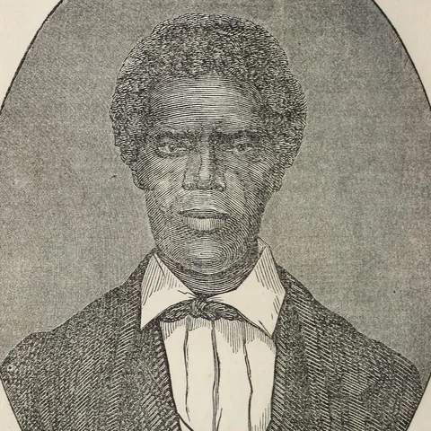 The frontispiece engraving of his book, 1859: Rev. Noah Davis, head and shoulders, in a dark coat and white collar